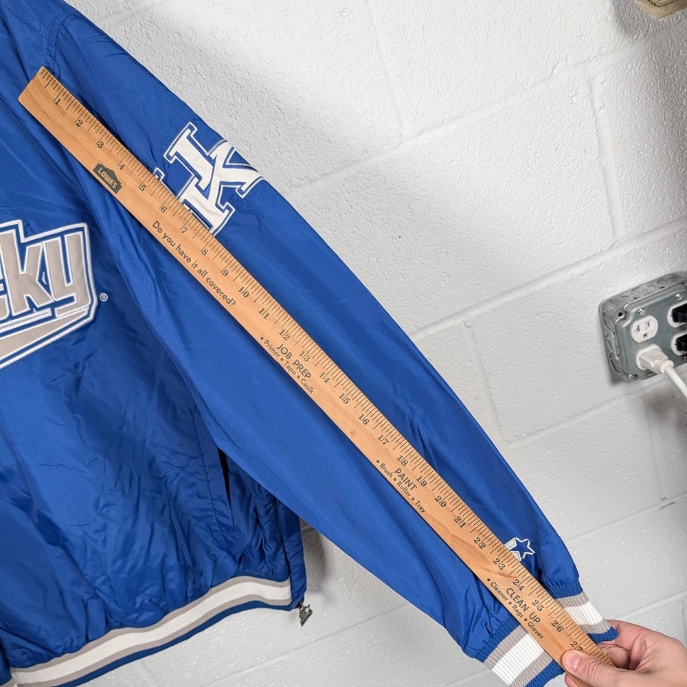 Kentucky Wildcats Jacket Mens XL Blue NCAA Basketball‎ Starter Pullover V Neck - Picture 13 of 14